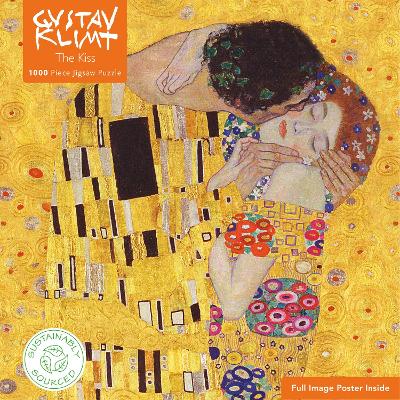 Adult Sustainable Jigsaw Puzzle Gustav Klimt: The Kiss: 1000-pieces.