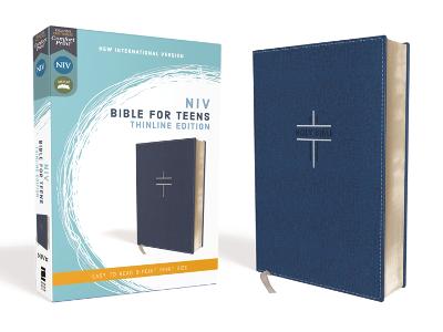 NIV, Bible for Teens, Thinline Edition, Leathersoft, Blue, Red Letter, Comfort Print