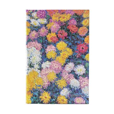 Monet's Chrysanthemums Midi Lined Hardback Journal (Elastic Band