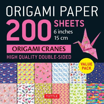 Origami Paper 200 sheets Origami Cranes 6" (15 cm): Tuttle Origami