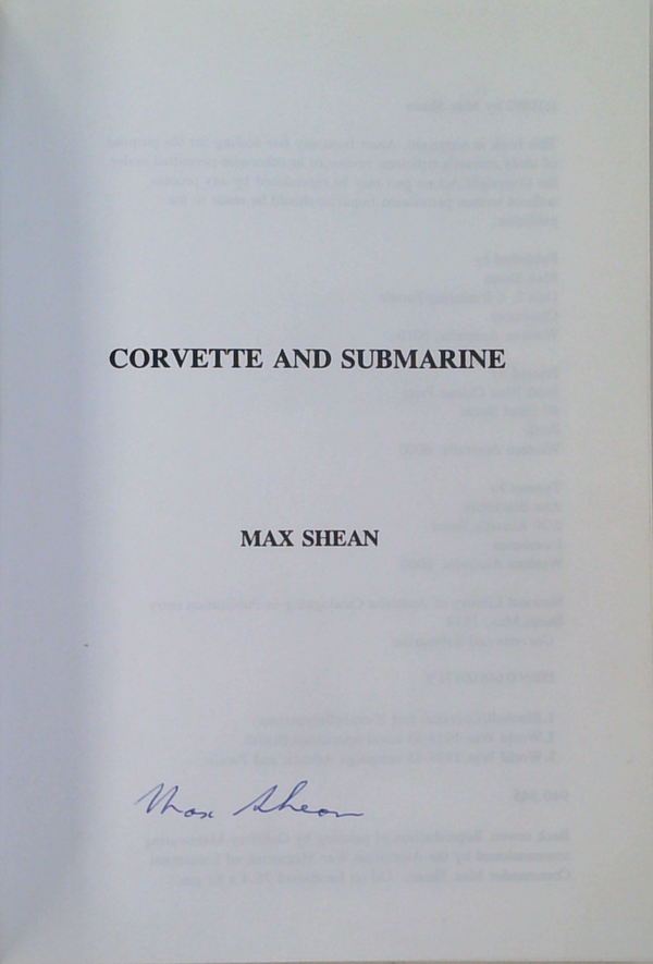 Corvette And Submarine (SIGNED)