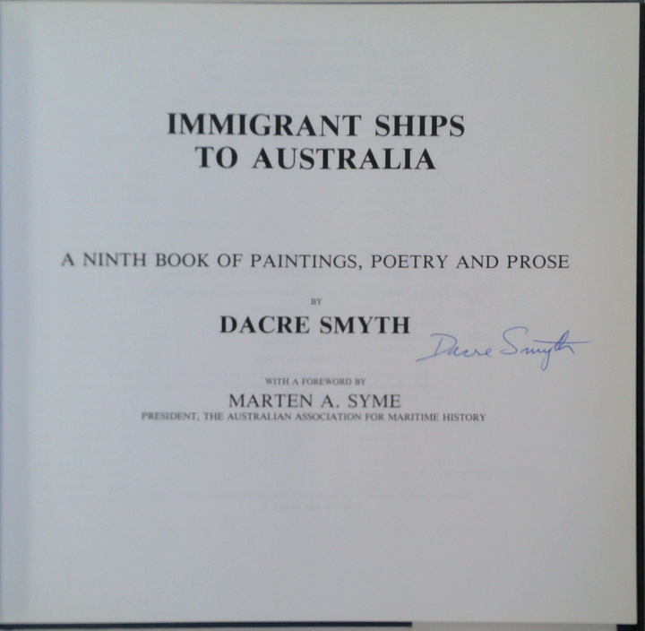 Immigrant Ships To Australia (SIGNED)