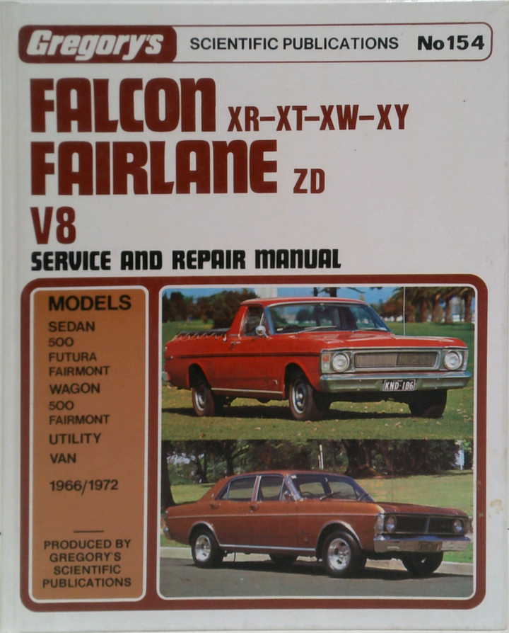 Falcon Xr-Xt-Xw-Xy Fairlane Zd V8 Service And Repair Manual