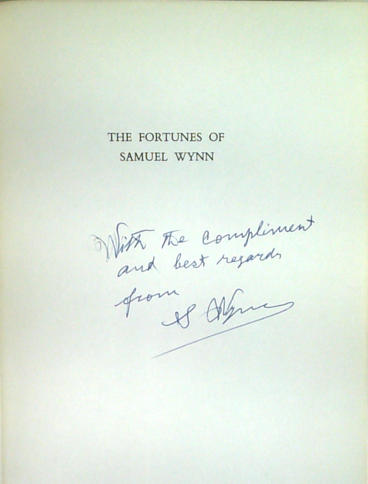 The Fortunes of Samuel Wynn: Winemaker, Humanist, Zionist (SIGNED)