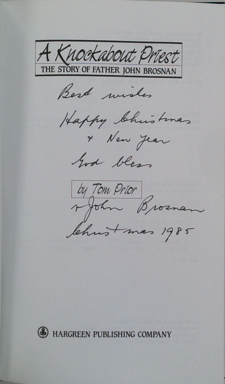 A Knockabout Priest: The Story Of Father John Brosnan (SIGNED)