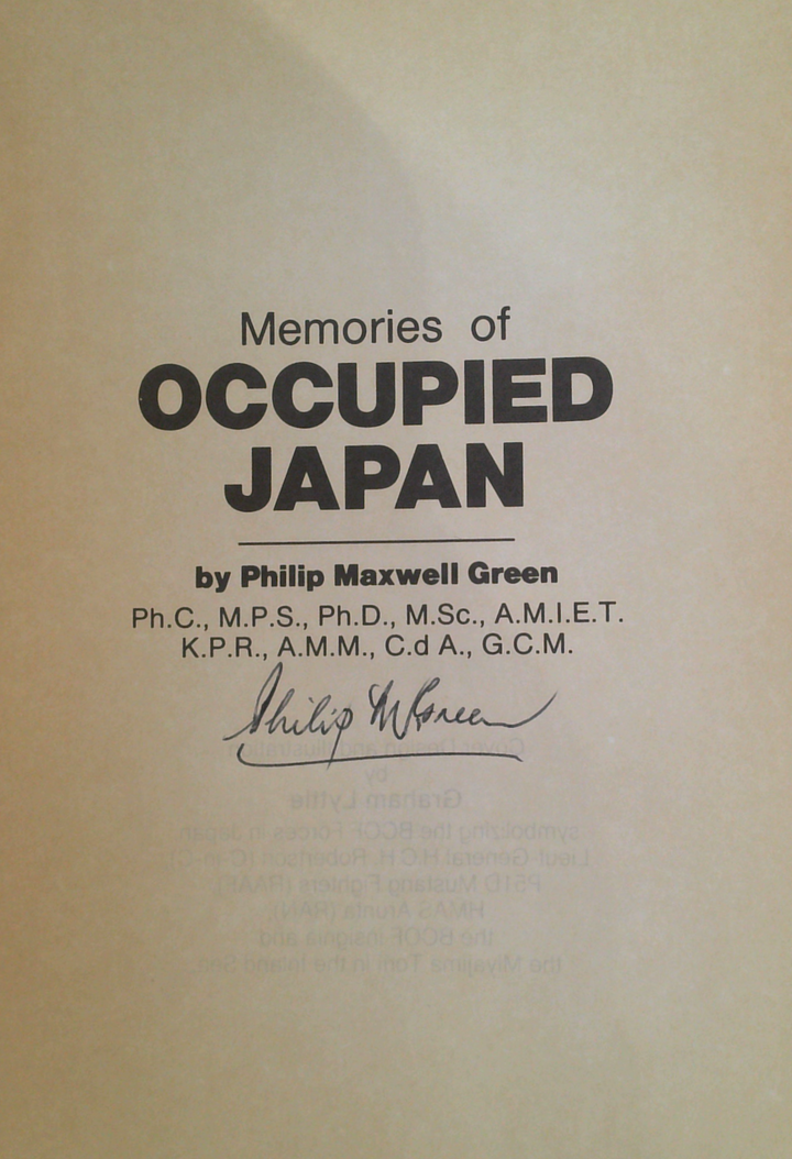 Memories Of Occupied Japan (SIGNED)