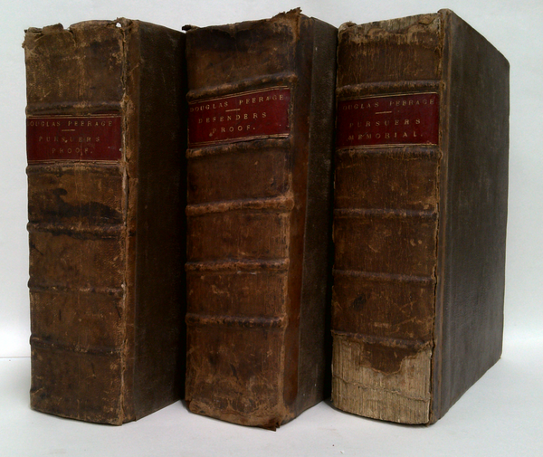 Douglas Cause: Original Legal Proofs and Memorials (1766–1767) — Three Volumes from the Hamilton-Douglas Dispute
