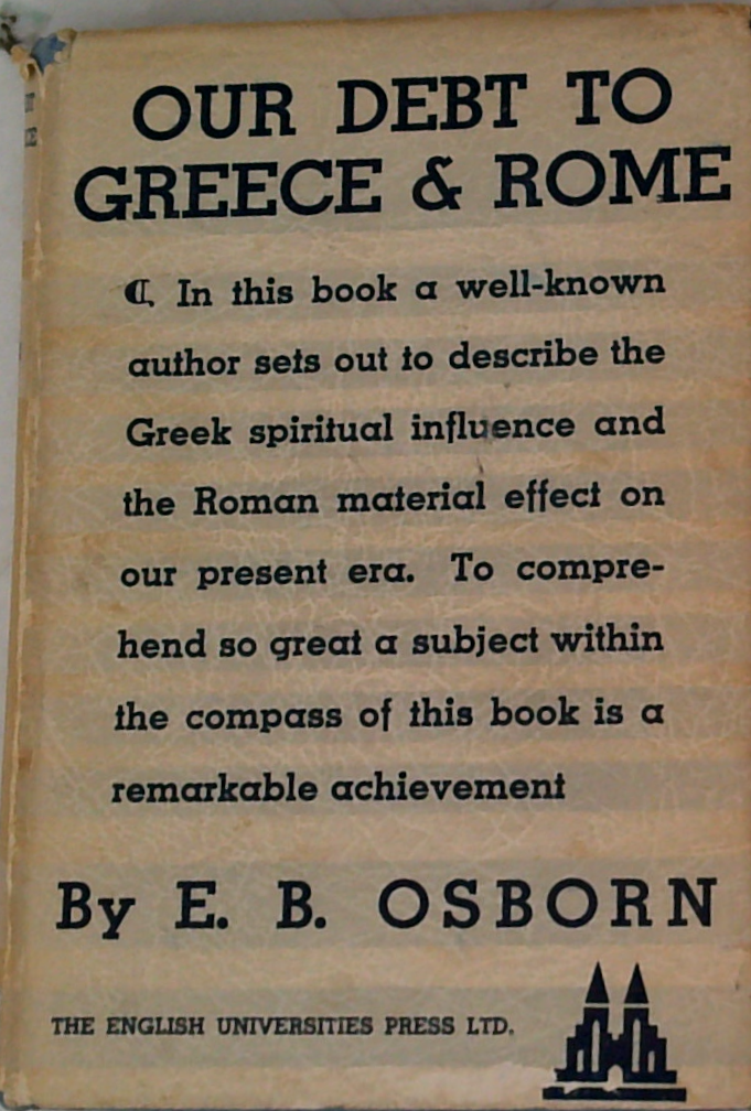 Our Debt To Greece & Rome