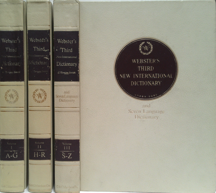 Webster's Third New International Dictionary And Seven Language Dictionary (Three-Volume Set)