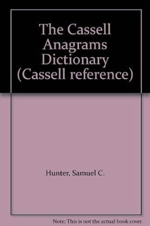 Cassell Anagrams Dictionary
