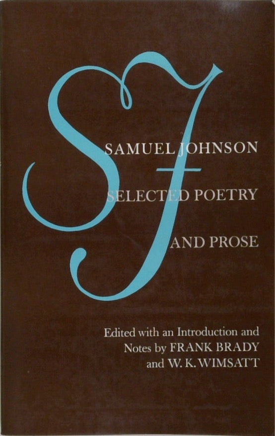 Samuel Johnson Selected Poetry And Prose