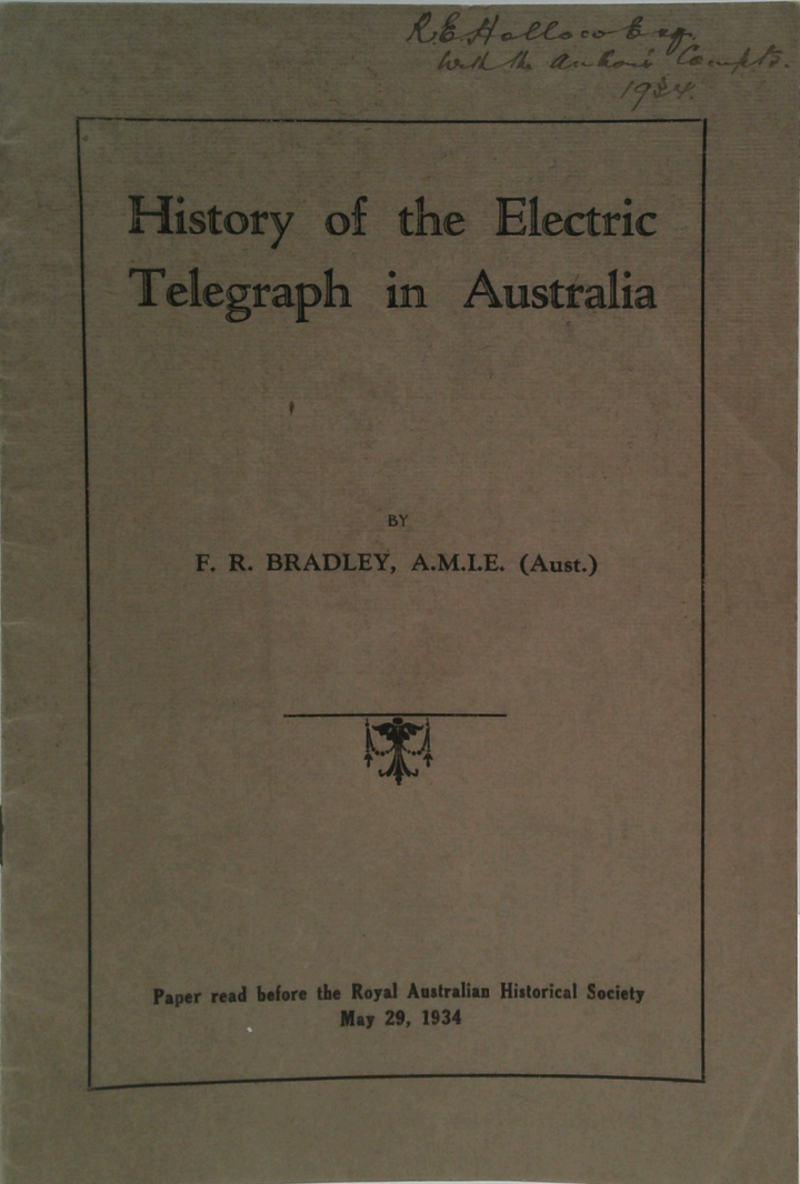 History Of The Electric Telegraph In Australia