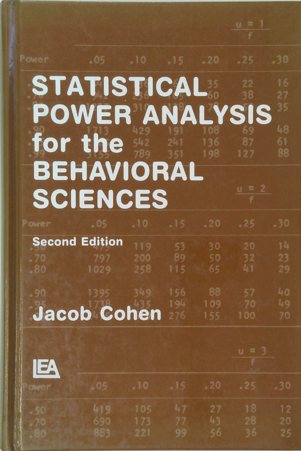 Statistical Power Analysis For The Behavioral Sciences