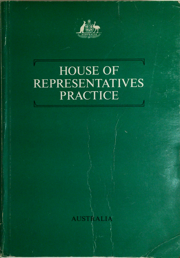 House Of Representatives Practice