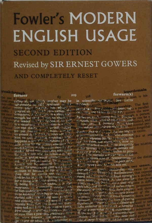 Fowler's Modern English Usage