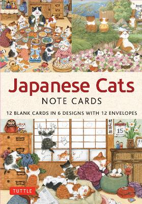 Japanese Cats - 12 Blank Note Cards: In 6 Original Illustrations by