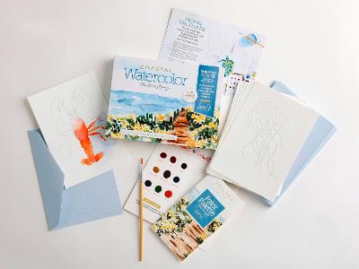 Watercolor the Easy Way Paint-Your-Own Watercolor Cards Coastal: