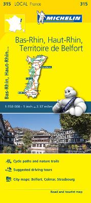 Bas-Rhin, Haut-Rhin, Territoire de Belfort - Michelin Local Map 315: