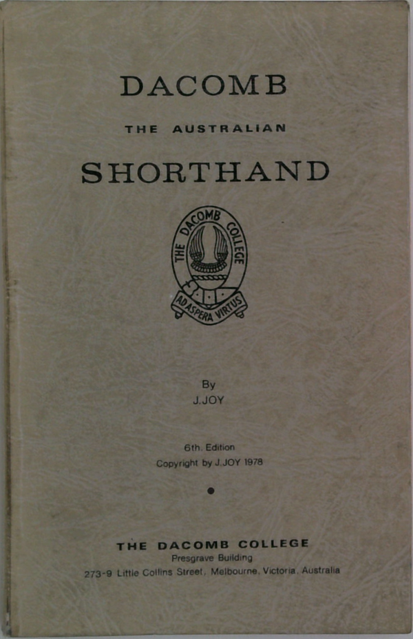 Dacomb: The Australian Shorthand