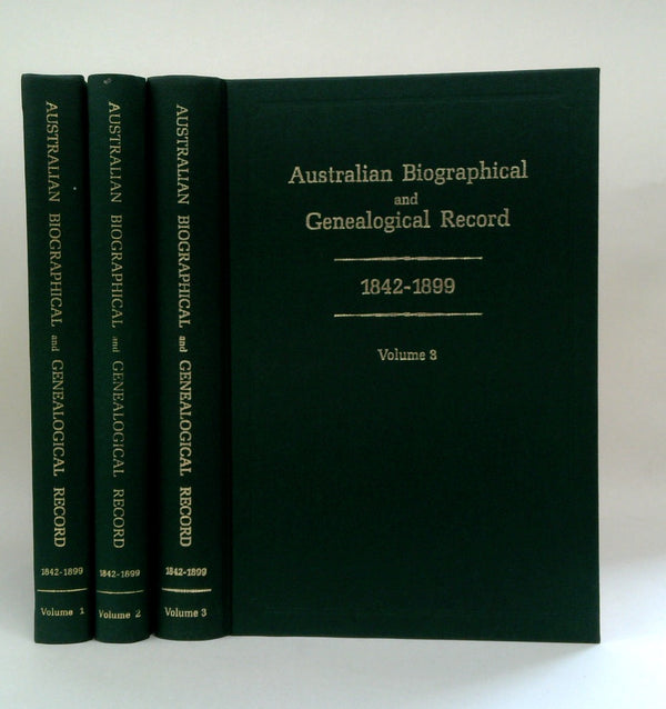 Australian Biographical And Genealogical Record - Series 2 (Three Volume Set)