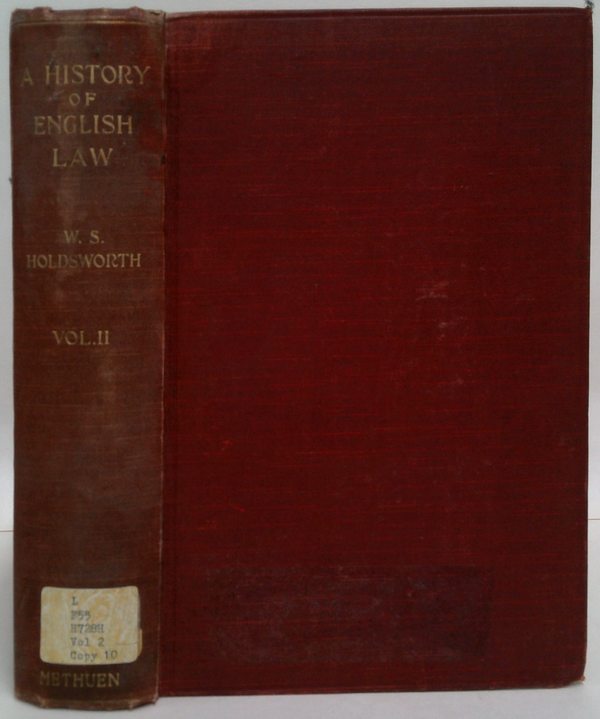 A History Of English Law: Volume Ii