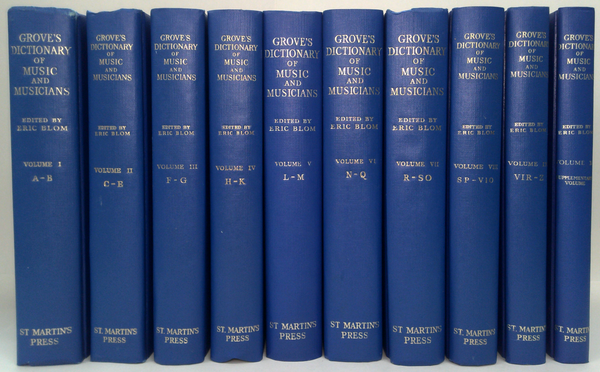 Grove's Dictionary Of Music And Musicians (Ten-Volume Set)