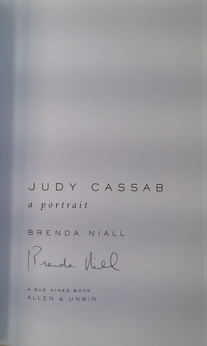 Judy Cassab: A Portrait (SIGNED)