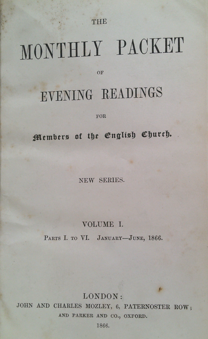 The Monthly Packet January 1866 - December 1867 (Four-Volume Set)