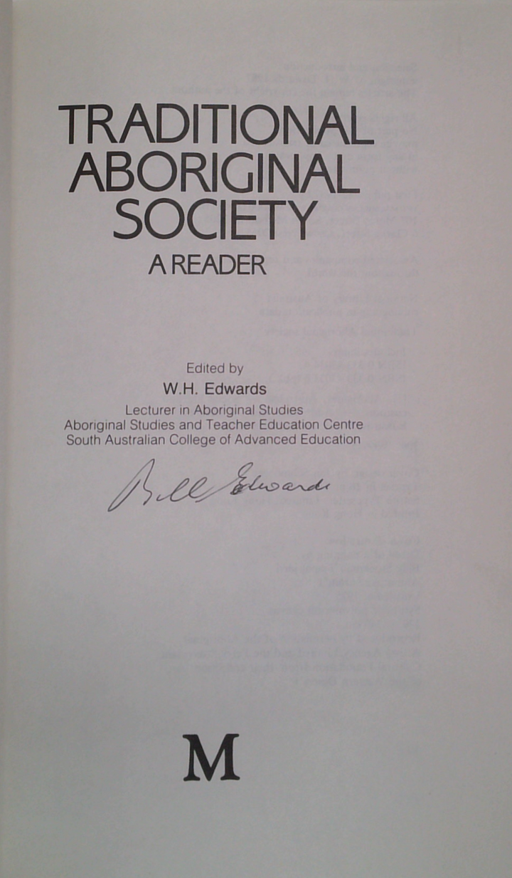 Traditional Aboriginal Society: A Reader (SIGNED)