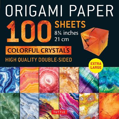 Origami Paper 100 sheets Colorful Crystals 8 1/4": Extra Large