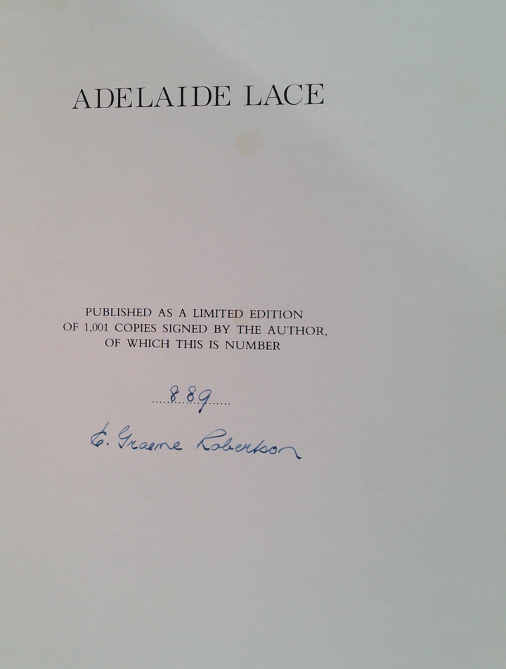 Adelaide Lace (SIGNED)