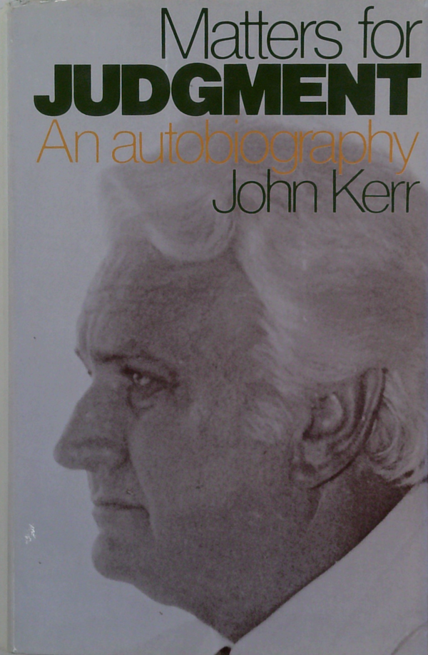 Matters For Judgment: An Autobiography
