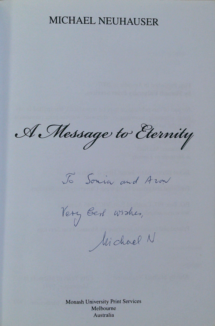 A Message To Eternity (SIGNED)