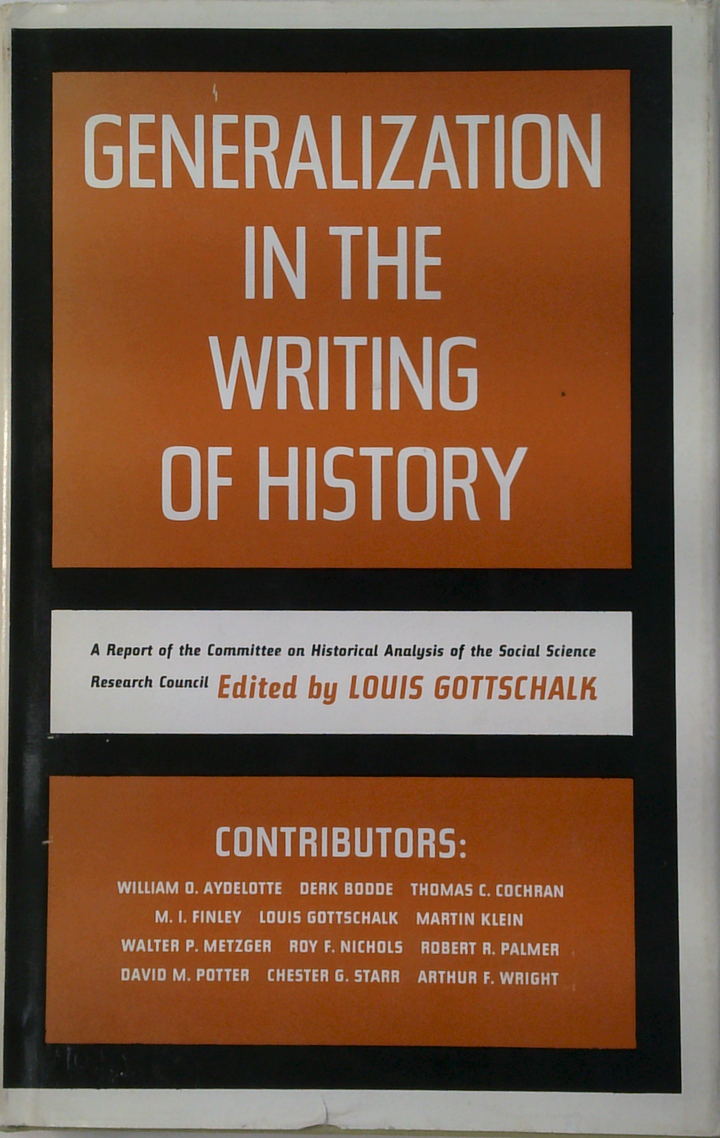 Generalization In The Writing Of History