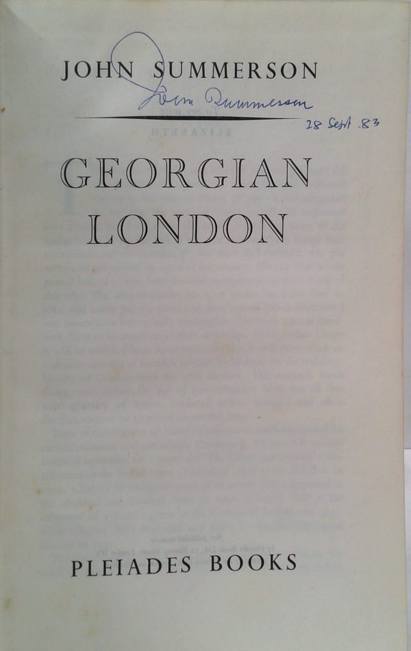 Georgian London (SIGNED)