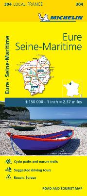 Eure, Seine-Maritime - Michelin Local Map 304: Map