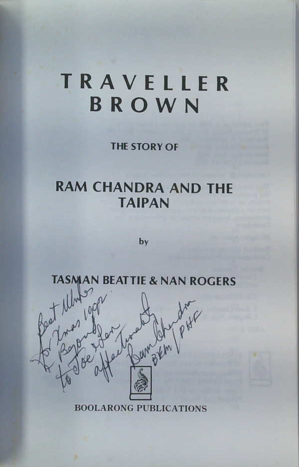 Traveller Brown: The Story Of Ram Chandra And The Taipan (SIGNED)
