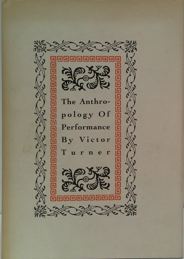 The Anthropology Of Performance
