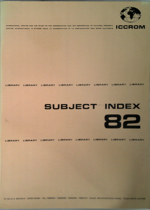 Subject Index 1982