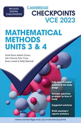 Cambridge Checkpoints VCE Mathematical Methods Units 3&4 2023