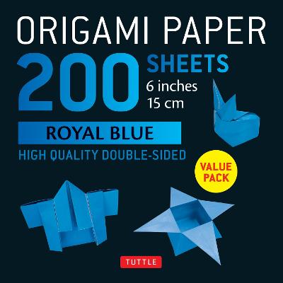 Origami Paper 200 sheets Royal Blue 6": Solid Royal Blue 200