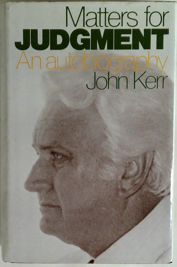 Matters For Judgment: An Autobiography