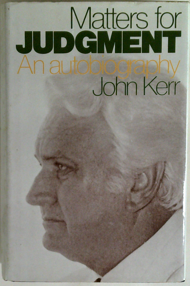 Matters For Judgment: An Autobiography