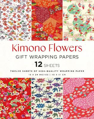 Kimono Flowers Gift Wrapping Papers - 12 sheets: 18 x 24 inch (45 x 61