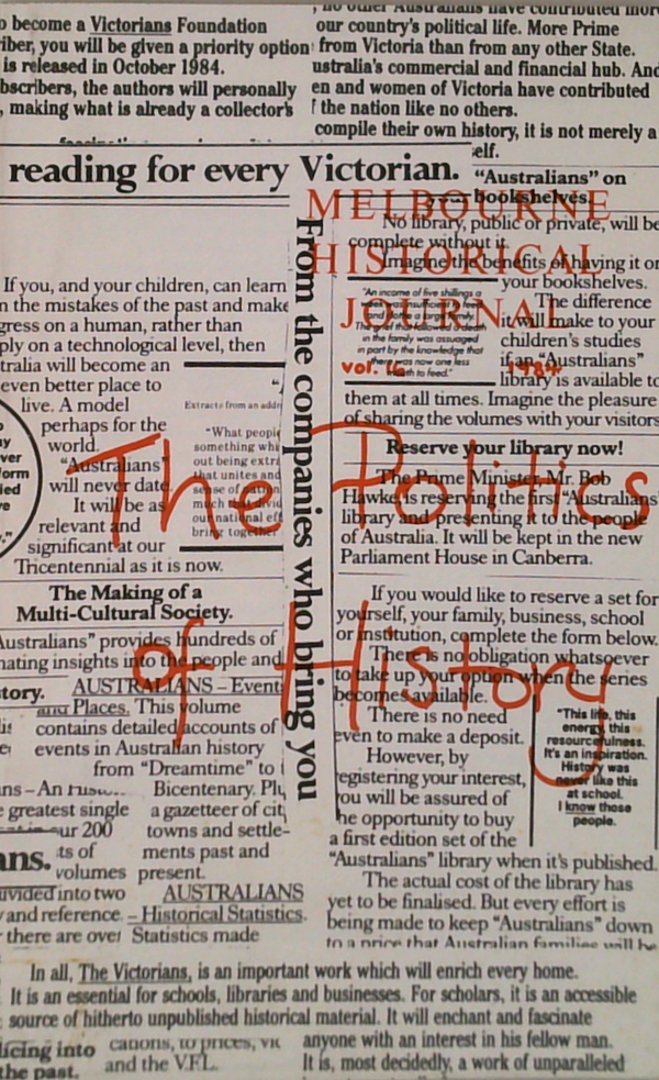 Melbourne Historical Journal: The Politics of History - Vol. 16, 1984
