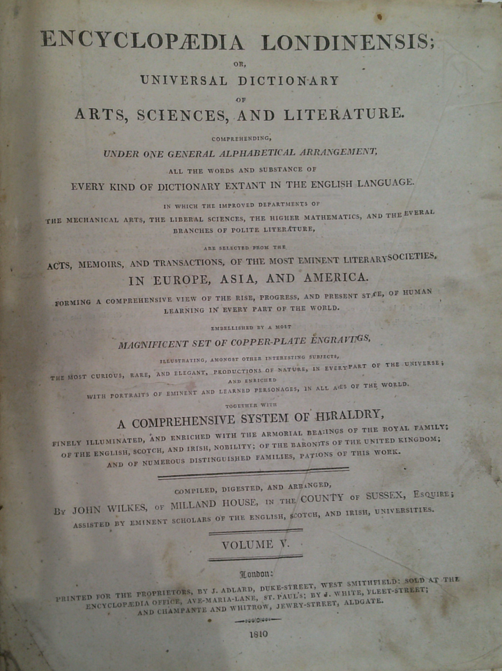 Encyclopædia Londinensis; Or, Universal Dictionary Of Arts, Sciences, And Literature.
