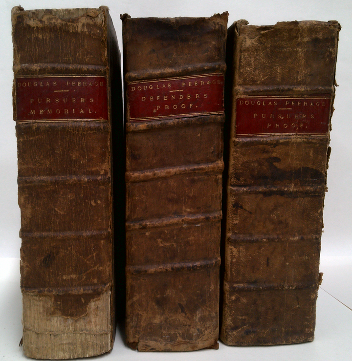Douglas Cause: Original Legal Proofs and Memorials (1766–1767) — Three Volumes from the Hamilton-Douglas Dispute