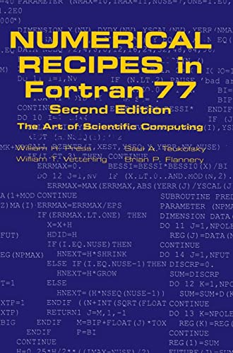 Numerical Recipes in FORTRAN 77: Volume 1, Volume 1 of Fortran Numerical Recipes: The Art of Scientific Computing