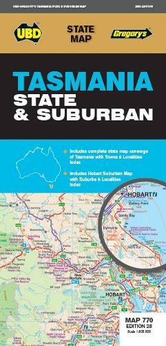 Tasmania State & Suburban Map 770 28th ed