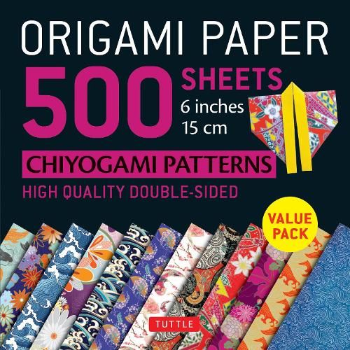 Origami Paper 500 sheets Chiyogami Designs 6 inch 15cm: High-Quality Origami Sheets Printed with 12 Different Designs: Instructions for 8 Projects Included